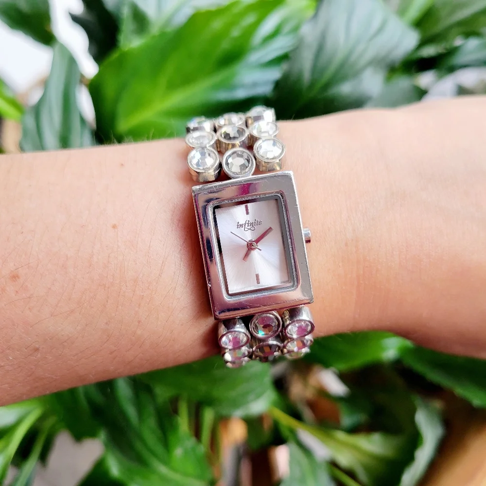 Classic Infinite Rhinestone Silver Watch